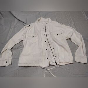 Blu Pepper Cream Zip-Up Jacket